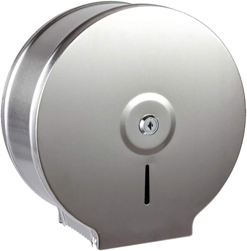 Commercial Toilet Paper Dispenser Jumbo Toilet Paper Dispenser Paper Towel Dispenser Holder - 304 Brushed Stainless Steel Wall Mount with Key Lock 9" Roll