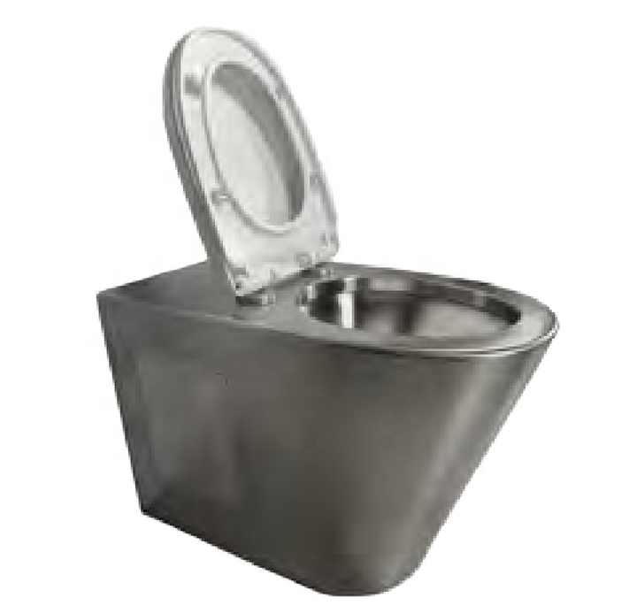 Customizable Public Bathroom China High Quality Silver Two Piece Stainless Steel Piss Wc Toilet