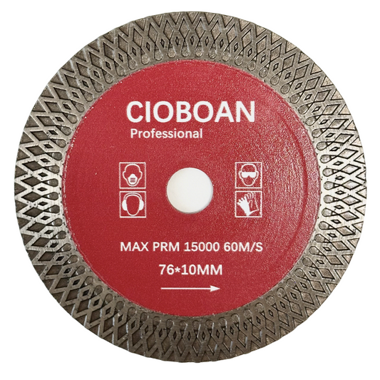 Diamantscheibe 76mm, Extra Dünne Diamant Trennscheiben für Harte Fliesen, Harter Stein - in Profi Qualität